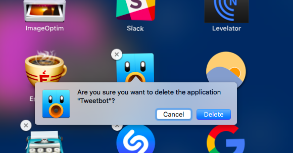 How to delete app on mac from launchpad